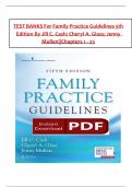 Family Practice Guidelines, 5th Edition TEST BANK by Jill C. Cash; Cheryl A. Glass, Verified Chapters 1 - 23 Questions With Complete Solutions.