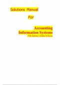 Solutions manual for accounting information systems 15th edition global edition&lowbar;&period;&period;pdf