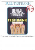 Test Bank For Dental Terminology 4th Edition by Calista Kindle&comma; Charline M&period; Dofka Chapter 1-20