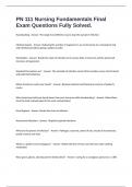 PN 111 Nursing Fundamentals Final Exam Questions Fully Solved&period;