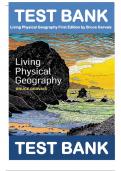 Test Bank for Living Physical Geography 1st Edition by Bruce Gervais 9781464106644