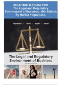 SOLUTION MANUAL FOR  The Legal and Regulatory  Environment of Business&comma; 19th Edition  By Marisa Pagnattaro&comma; 