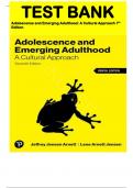 TEST BANK  Adolescense and Emerging Adulthood&colon; A Cultural Approach 7th  Edition by Jeffrey Jensen Arnett