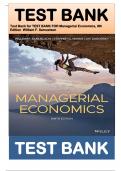 TEST BANK FOR Managerial Economics&comma; 9th  Edition  William F&period; Samuelson 9781119554912