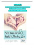 Test Bank Safe Maternity & Pediatric Nursing Care 1st Edition by Luanne Linnard-Palmer &vert; Complete Chapter 1 - 40 &vert; 100 &percnt; Verified