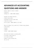 ADVANCED ATI ACCOUNTING QUESTIONS AND ANSWER