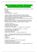 PSU Computer Science 101 Exam 1 Study Questions with Answers
