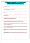TENNESSEE LIFE INSURANCE EXAM QUESTIONS AND CORRECT ANSWERS&sol;&sol;ALREADY GRADED A&plus;