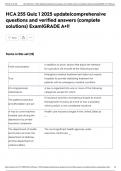 HCA 255 Quiz 1 2025 update&vert;comprehensive questions and verified answers &lpar;complete solutions&rpar; Exam&vert;GRADE A&plus;&excl;&excl;