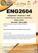 ENG2604 Assignment 1 &lpar;COMPLETE ANSWERS&rpar; Semester 1 2025 - DUE March 2025
