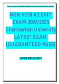 NGN HESI A2 EXIT EXAM 2024&sol;2025 Chamberlain University LATEST EXAM &lpar;GUARANTEED PASS&rpar;