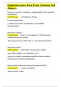 Biopharmaceutics Final Exam Questions And Answers&period;docx