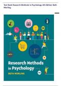 Test Bank Research Methods in Psychology 4th Edition Beth Morling&period; Isbn&comma; 9780393893724&period; 9780393536263&period;Questions And Answers A&plus;Graded Guaranteed Sucess