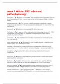 week 1 Walden 6501 advanced pathophysiology Questions And Answers Verified 100&percnt; Correct&excl;&excl;