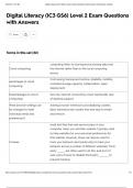 Digital Literacy &lpar;IC3 GS6&rpar; Level 2 Exam Questions with Answers