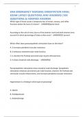 ENA EMERGENCY NURSING ORIENTATION FINAL EXAM LATEST QUESTIONS AND ANSWERS &vert;100 QUESTIONS & VERIFIED ANSWER