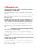 CCI Registry Review Exam Questions with correct Answers 2025&sol;2026&lpar; A&plus; GRADED 100&percnt; VERIFIED&rpar;&period;