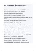 Ag Associates- Kahoot questions and answers