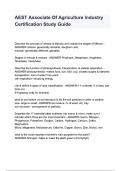 AEST Associate Of Agriculture Industry Certification Study Guide questions and answers