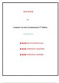 Test Bank - Computer Security Fundamentals 5th Edition by William Easttom II&comma; Chapter 1-15
