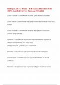 Biology Lab 172 Exam 1 UH Manoa Questions with 100&percnt; Verified Correct Answers 2025&sol;2026