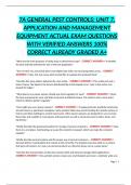 7A GENERAL PEST CONTROLS&colon; UNIT 7&period; APPLICATION AND MANAGEMENT EQUIPMENT ACTUAL EXAM QUESTIONS WITH VERIFIED ANSWERS 100&percnt; CORRECT ALREADY GRADED A&plus;