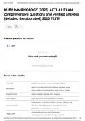 KUBY IMMUNOLOGY &lpar;2025&rpar; ACTUAL EXAM comprehensive questions and verified answers &lpar;detailed & elaborated&rpar; 2025 TEST&excl;&excl;