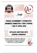 FIS2603 Assignment 2 &lpar;COMPLETE ANSWERS&rpar; Semester 1 2025 &lpar;739210&rpar; - DUE 17 April 2025&semi; 100&percnt; correct solutions and explanations&period;