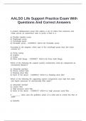 AALSO Life Support Practice Exam With Questions And Correct Answers