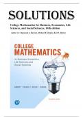 Solutions for College Mathematics for Business&comma; Economics&comma; Life Sciences&comma; and Social Sciences&comma; 14th edition by Barnett