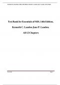 Test Bank for Essentials of MIS&comma; 14th Edition&comma; Kenneth C&period; Laudon Jane P&period; Laudon&period; All 12 Chapters  