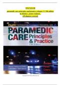 Test bank for paramedic care principles and practice volumes 1-5 5th edition by bryan e bledsoe&comma; robert s porter&comma; Richard cherry all chapters covered &vert;latest update&vert; &vert;graded A&plus;&vert; &vert;2025&vert;