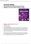 Solution Manual for Personal Financial Planning 15th Edition by Randy Billingsley&comma; Lawrence Gitman & Michael Joehnk &vert;ISBN&colon; 9780357438480&vert; All Chapters Verified &vert;&vert; Guide A&plus;