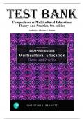 Test Bank for Comprehensive Multicultural Education&colon; Theory and Practice&comma; 9th edition by Bennett