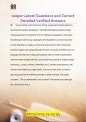 casper Latest Questions and Correct  Detailed Verified Answers 