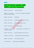 SAT Practice guide with 100&percnt; correct answers