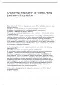 Chapter 01&colon; Introduction to Healthy Aging &lpar;test bank&rpar; Study Guide 