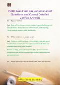 PUBH 6011 Final GW LaPuma Latest  Questions and Correct Detailed  Verified Answers