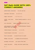 SAT Math GUIDE WITH 100&percnt; CORRECT ANSWERS