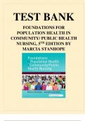 Test Bank For Foundations for Population Health in Community Public Health Nursing 5th Edition by Marcia Stanhope, Jeanette Lancaster