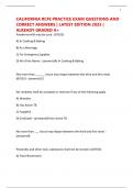 CALIFORNIA RCFE PRACTICE EXAM QUESTIONS AND CORRECT ANSWERS &vert; LATEST EDITION 2025 &vert; ALREADY GRADED A&plus;
