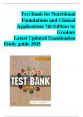 Test bank for nutritional foundations and clinical applications 7th edition questions and answers 