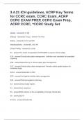 3&period;4&period;21 ICH guidelines&comma; ACRP Key Terms for CCRC exam&comma; CCRC Exam&comma; ACRP CCRC EXAM PREP&comma; CCRC Exam Questions and Answers