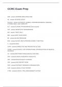 CCRC Exam Prep Questions and Answers Correct