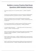 Builders License Practice Real Exam Questions With Detailed Answers 