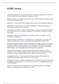 CCRC terms Questions and Answers