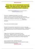 TEXAS REAL ESTATE BROKERAGE SAE EXAM  NEWEST 2025 WITH ACTUAL QUESTIONS AND  CORRECT ANSWERS&vert;ALREADY GRADED A&plus;