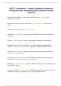 NBCOT Occupational Therapy Certification Competency study guide Exam test questions with approved Answers 2024&sol;2025