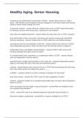 Healthy Aging&period; Senior Housing Questions and Answers 