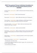 NBCOT Occupational Therapy Certification Knowledge test Exam Toolkit Questions and Verified Marking Scheme 2024&sol;2025